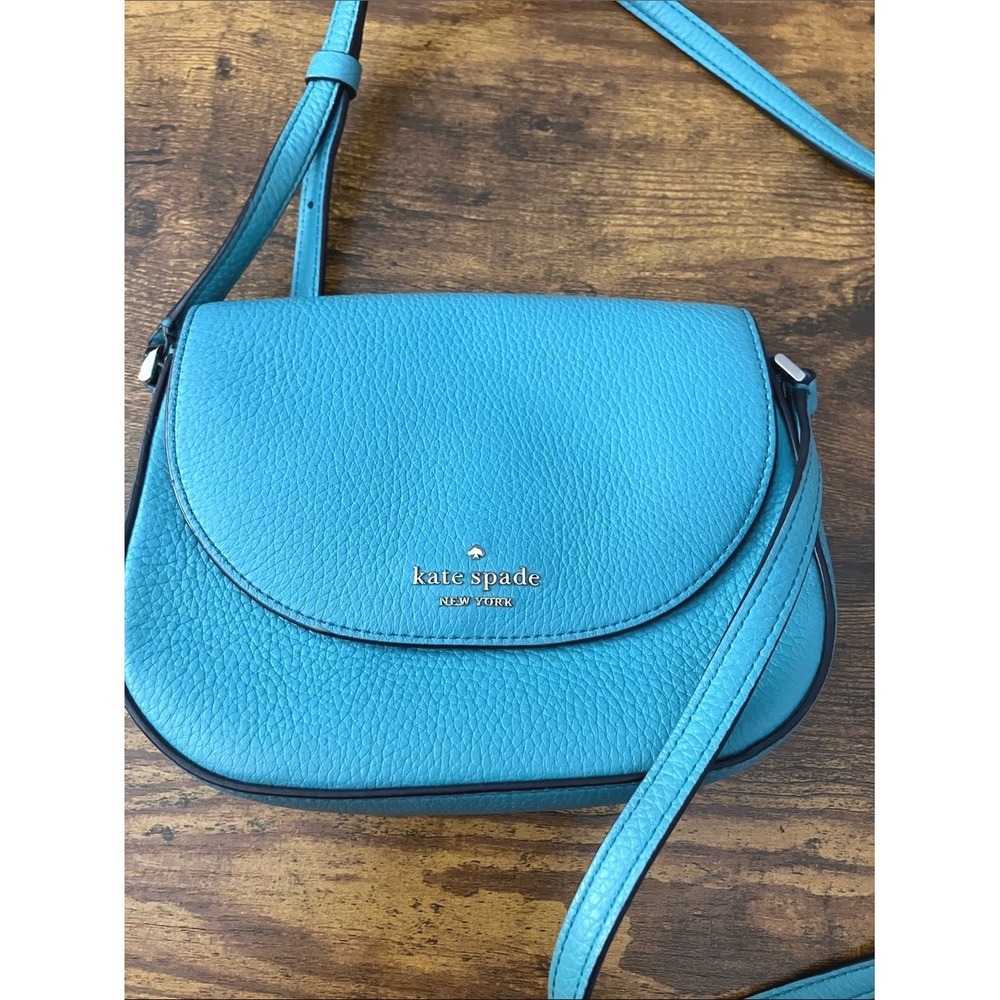 kate spade Teal Pebbled Leather Crossbody Bag